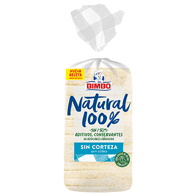 PAN DE MOLDE 100% NATURAL SIN CORTEZA 450 G.