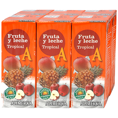 FRUTA+LECHE TROPICAL 20 CL. PACK 6