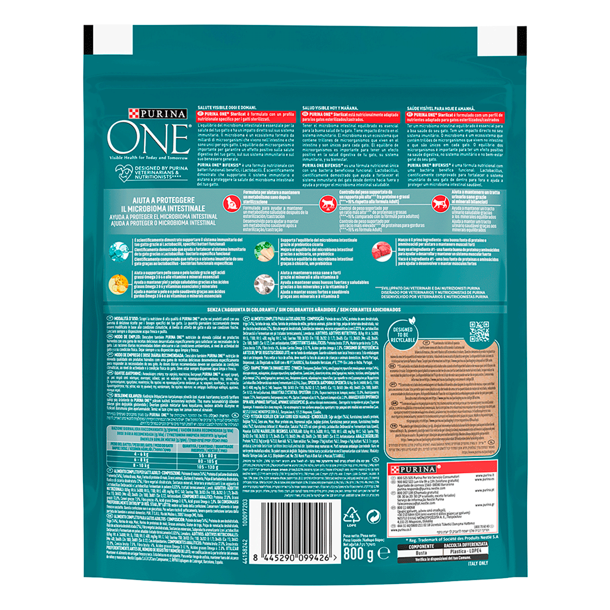 COMIDA DE BUEY PARA GATOS ESTERILIZADOS 800 G.
