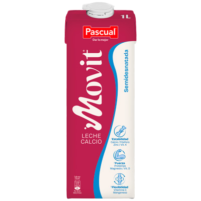 LECHE CALCIO SEMIDESNATADA 1 LITRO