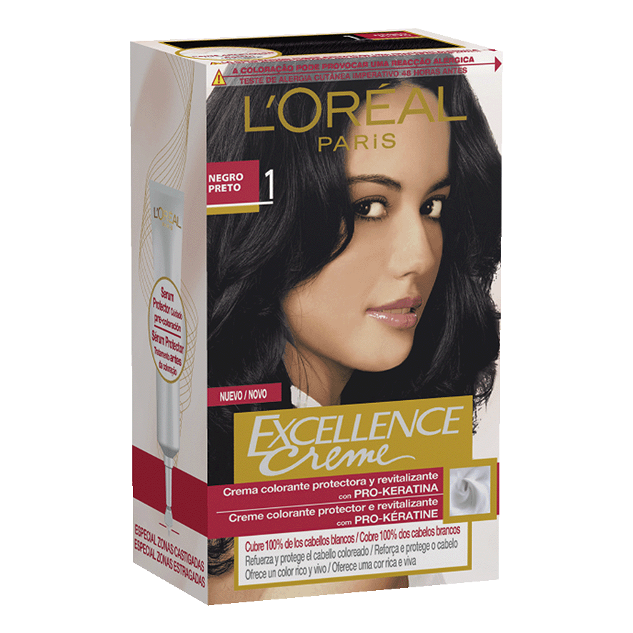 TINTE EXCELLENCE 1 NEGRO 120 ML.