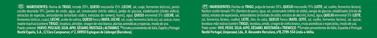 PIZZA FORNO DI PIETRA JAM&Oacute;N Y QUESO 350 G.