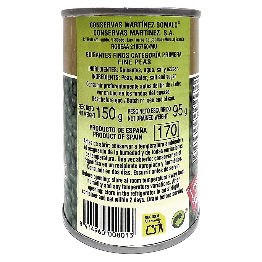 GUISANTES BANDA ORO 1/6 150 G.
