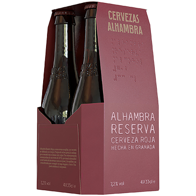 CERVEZA ROJA RESERVA 33 CL. PACK 4