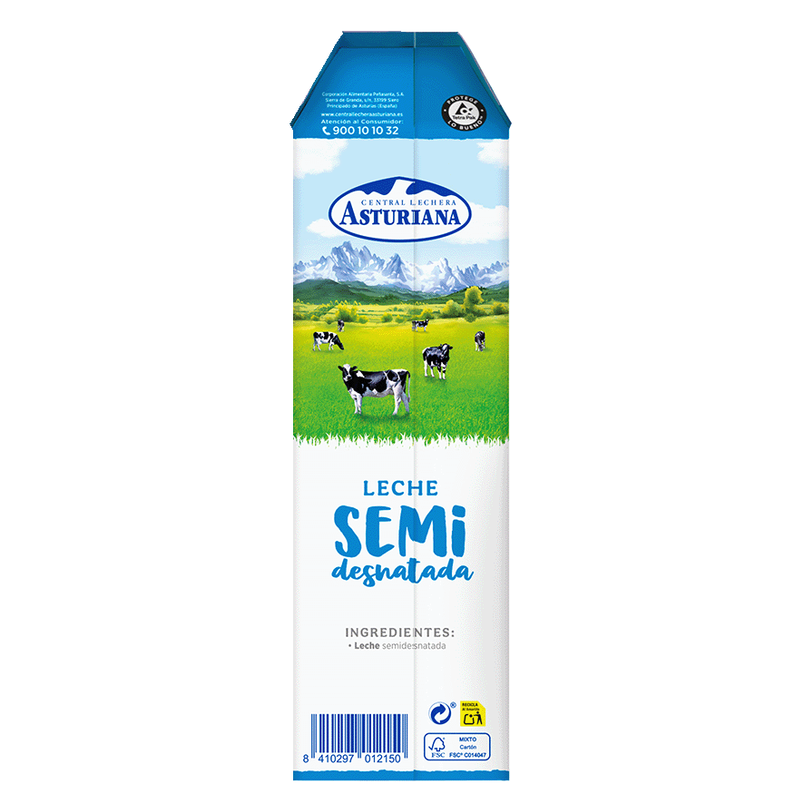 LECHE SEMIDESNATADA 1 LITRO