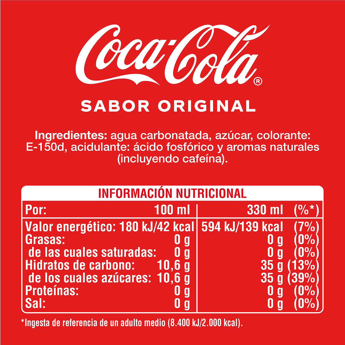 REFRESCO SABOR ORIGINAL 33 CL. PACK 12