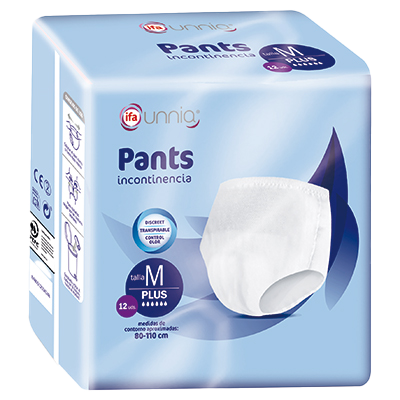 PANTS INCONTINENCIA TALLA M, PLUS 12 UDS.