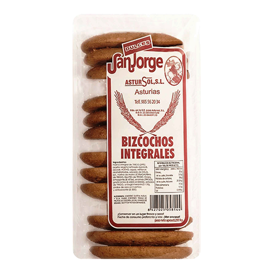 BIZCOCHO INTEGRAL 250 GRS.