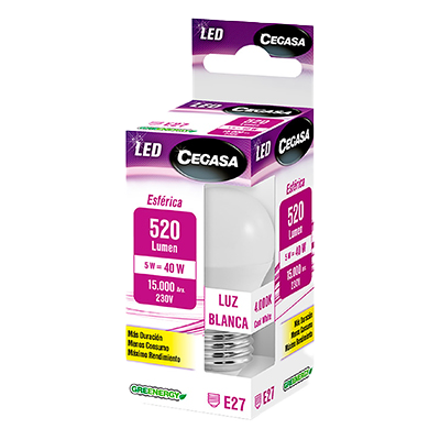BOMBILLA LUZ FR&Iacute;A E27 5,4W 1 UNIDAD