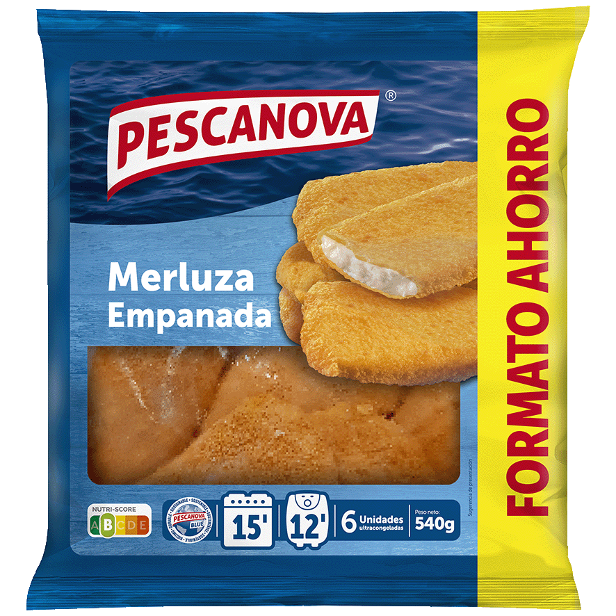 MERLUZA EMPANADA CRUJIENTE 540 G.