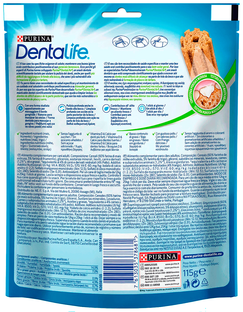 SNACK PARA PERROS MEDIUM 115 G.