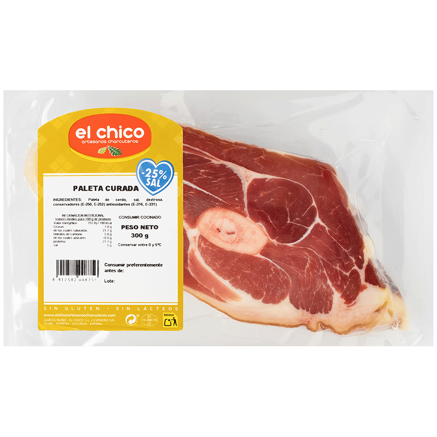 PALETA CURADA -25% SAL 300 G.