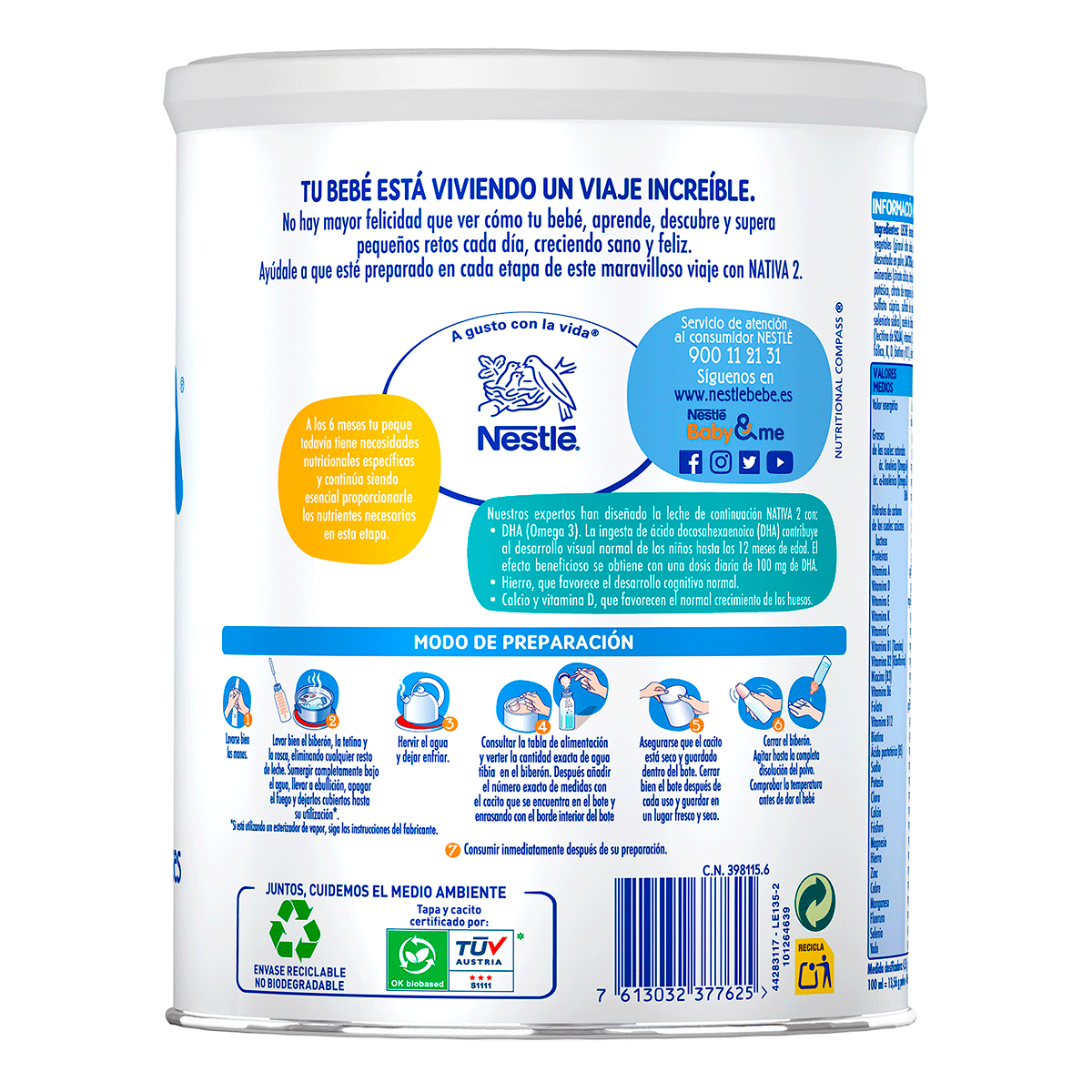 LECHE DE CONTINUACI&Oacute;N 800 G.