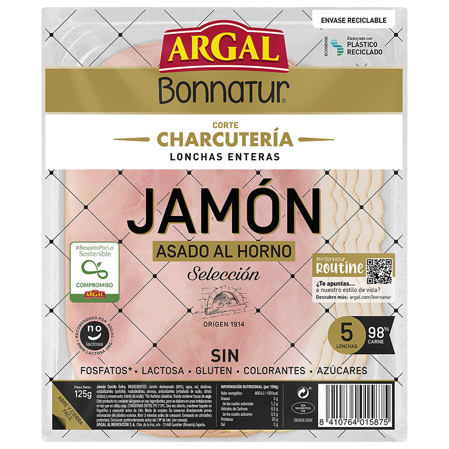 JAM&Oacute;N ASADO AL HORNO 125 G.