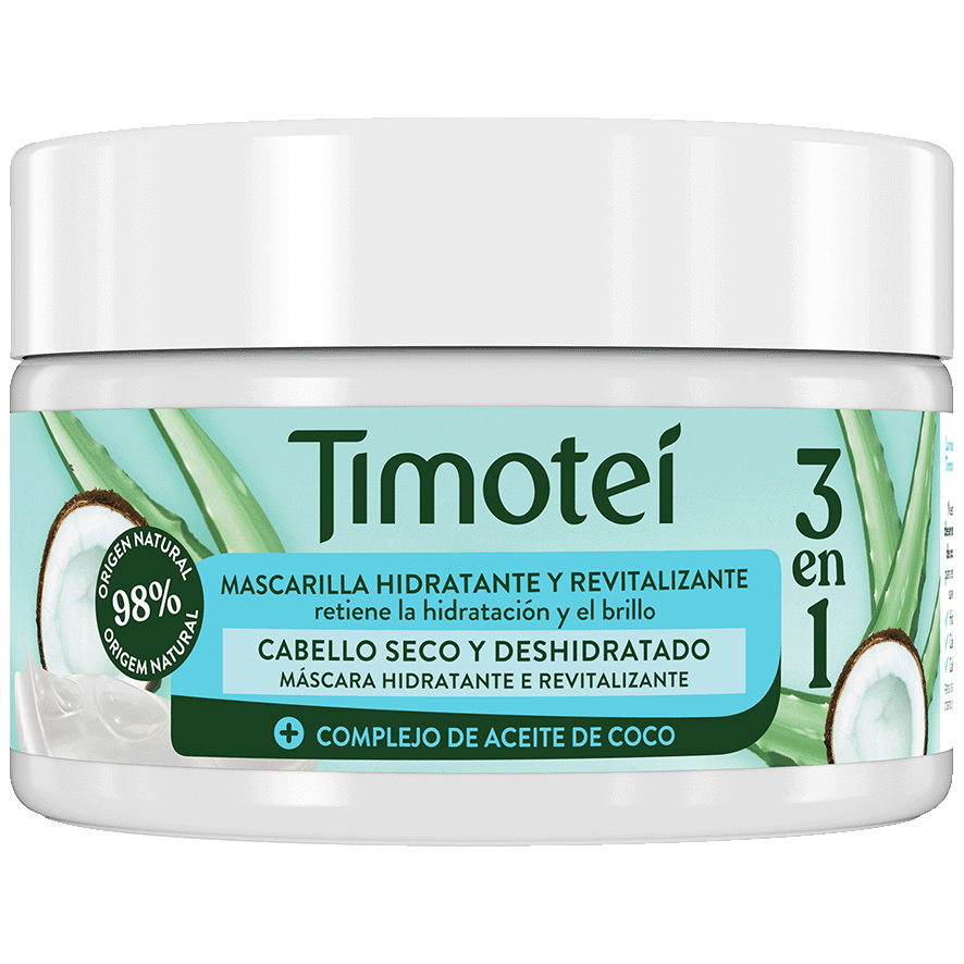 MASCARILLA ACEITE DE COCO Y ALOE VERA 300 ML.