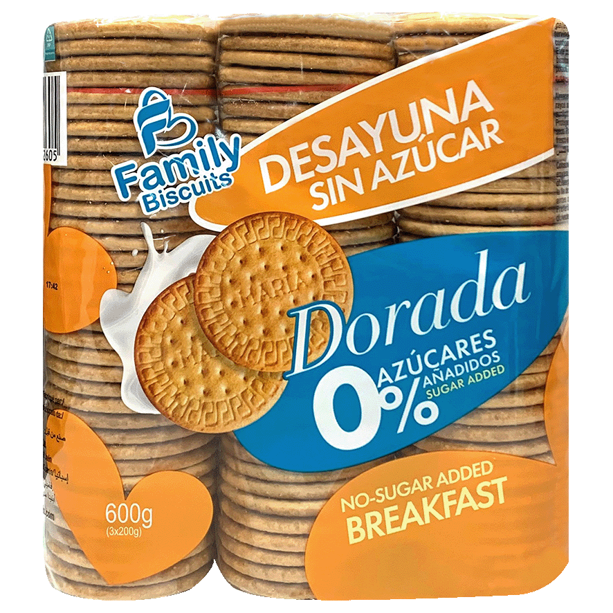 GALLETA DORADA 0% AZUCAR 600 G.