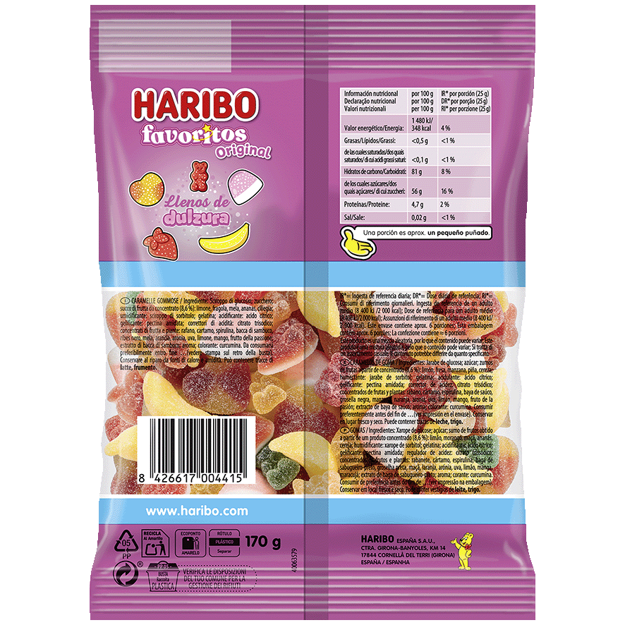 FAVORITOS ORIGINAL 170 G.