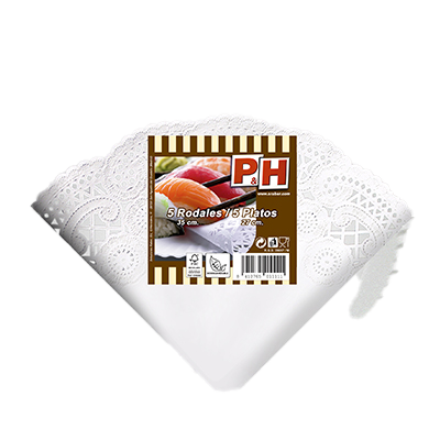 PLATOS 27 CM. Y RODALES 35 CM. 5 UDS.