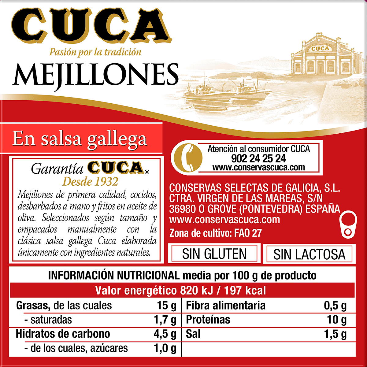 MEJILLONES EN SALSA GALLEGA 50 G.