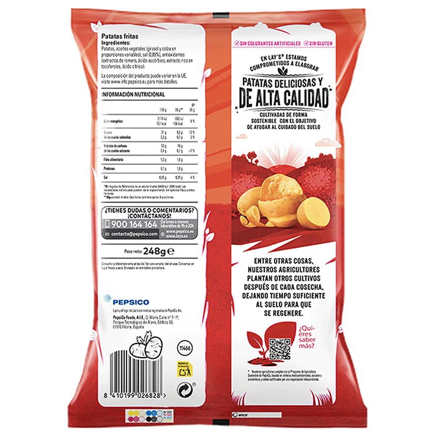 PATATAS FRITAS AL PUNTO DE SAL 248 G.