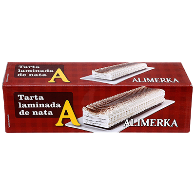 TARTA LAMINADA DE NATA 650 ML.