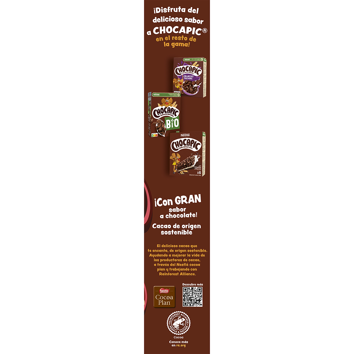 CEREALES INTEGRALES CON CHOCOLATE 375 G.