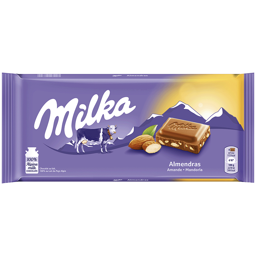 CHOCOLATE CON LECHE Y ALMENDRAS 125 G.