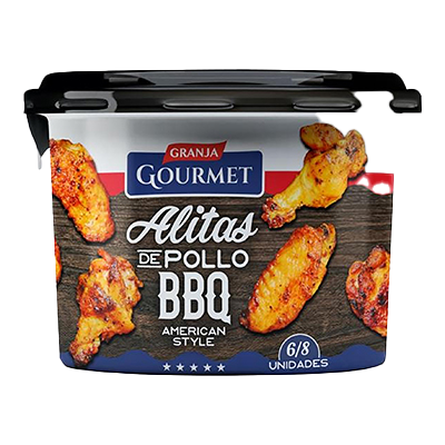 ALITAS DE POLLO BBQ 400 G.