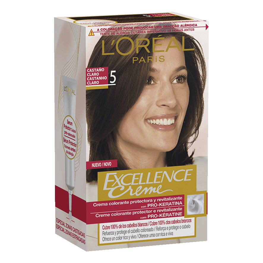 TINTE EXCELLENCE 5 CASTA&Ntilde;O CLARO 120 ML.