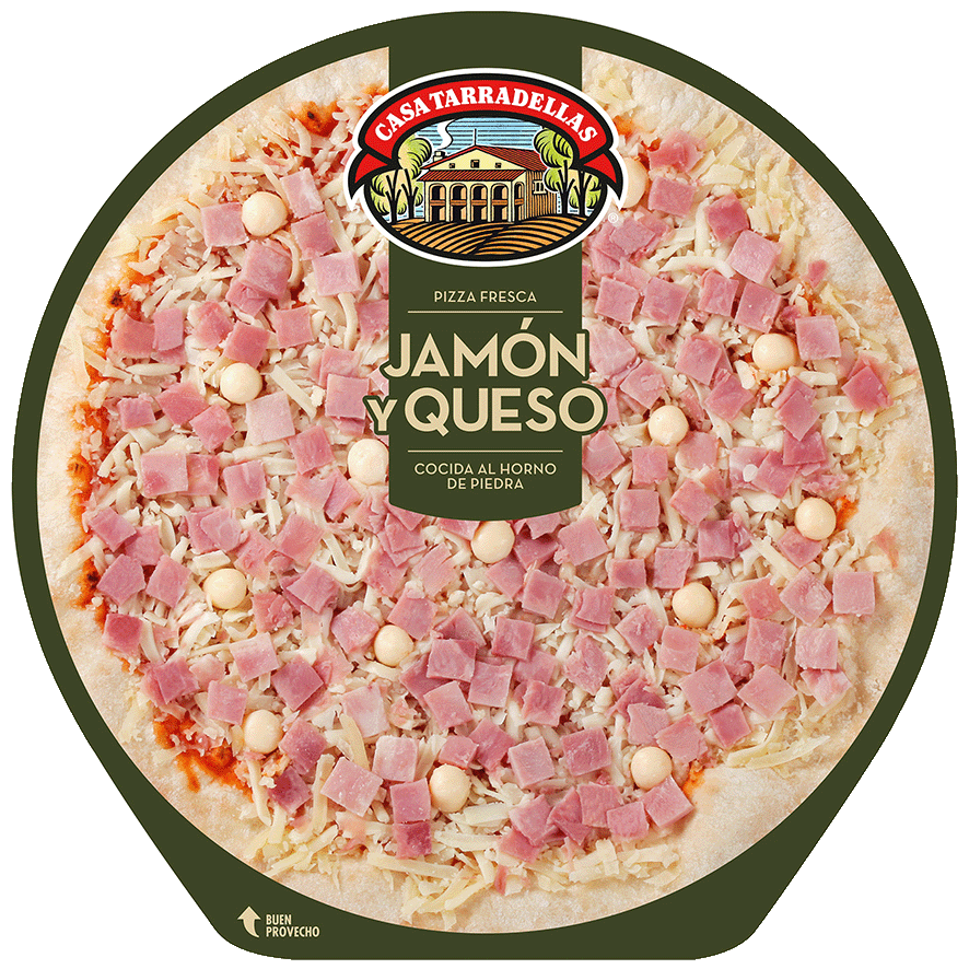 PIZZA DE JAM&Oacute;N Y QUESO 405 G.