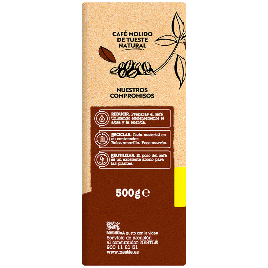 CAF&Eacute; MOLIDO NATURAL 500 G.