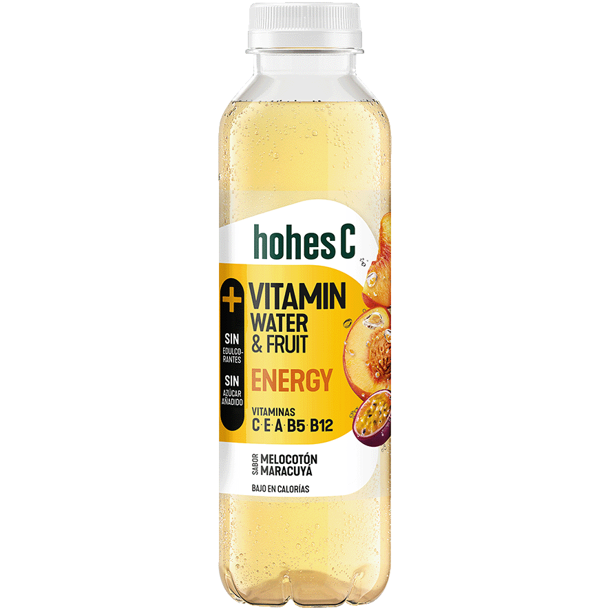 AGUA ENERGY MELOCOT&Oacute;N MARACUYA 500 ML.