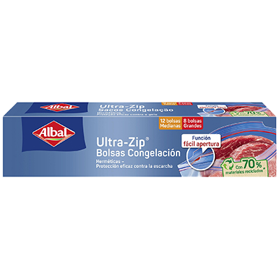 BOLSAS ULTRA-ZIP MED&Iacute;ANAS Y GRANDES 12+8 UDS.
