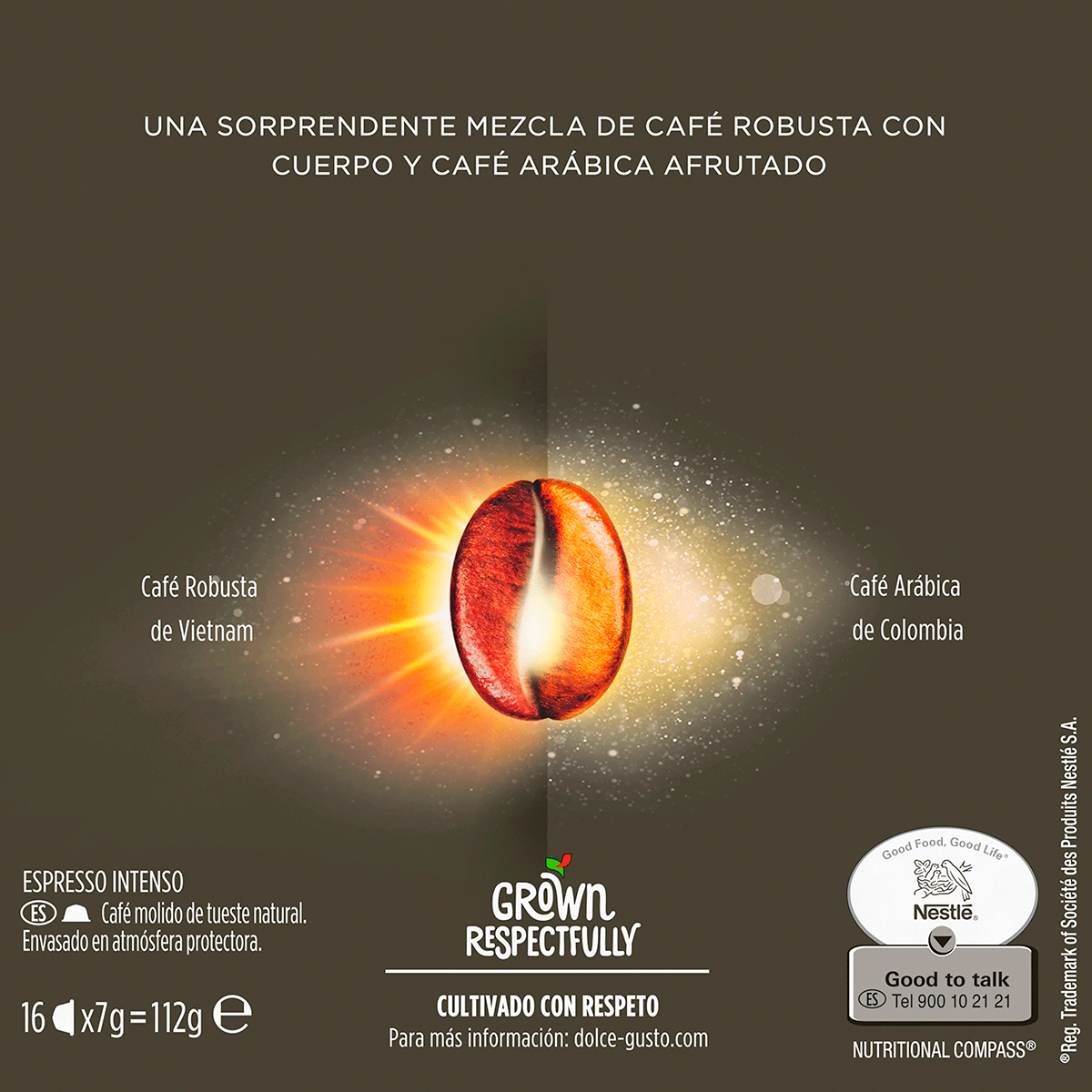 CAF&Eacute; ESPRESSO INTENSO DOLCE GUSTO 16 CAPSULAS