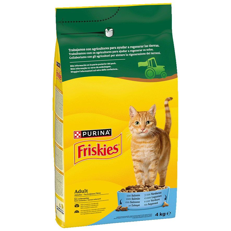 COMIDA PARA GATOS CON SALM&Oacute;N Y VERDURA 4 KILOS