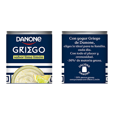 YOGUR GRIEGO SABOR LIMA LIM&Oacute;N 110 G. PACK 4