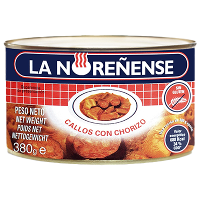 CALLOS CON CHORIZO 380 G.
