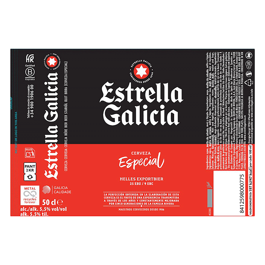 CERVEZA ESPECIAL 50 CL.
