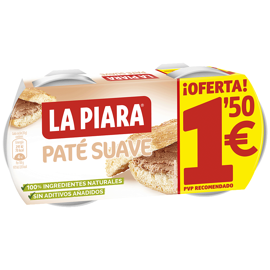 PAT&Eacute; SUAVE 150 G. X 2