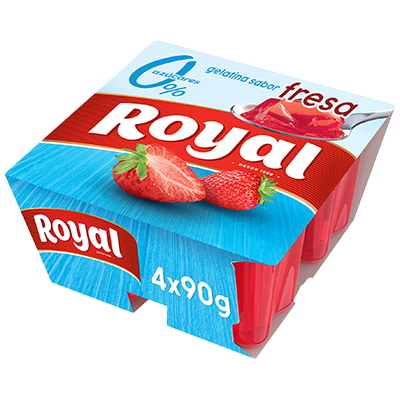 GELATINA DE FRESA 0% 90 G. PACK 4