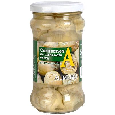 CORAZONES DE ALCACHOFA, 8 A 12 PIEZAS 165 G.