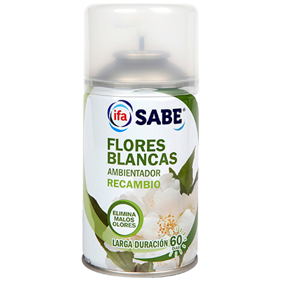 RECAMBIO DE AMBIENTADOR FLORES BLANCAS 250 ML.