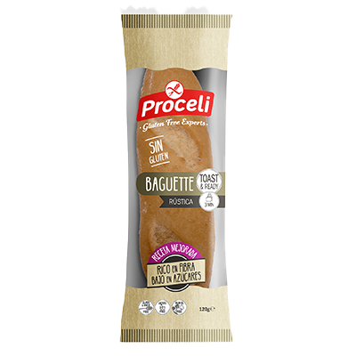 BAGUETTE R&Uacute;STICA SIN GLUTEN 120 G.