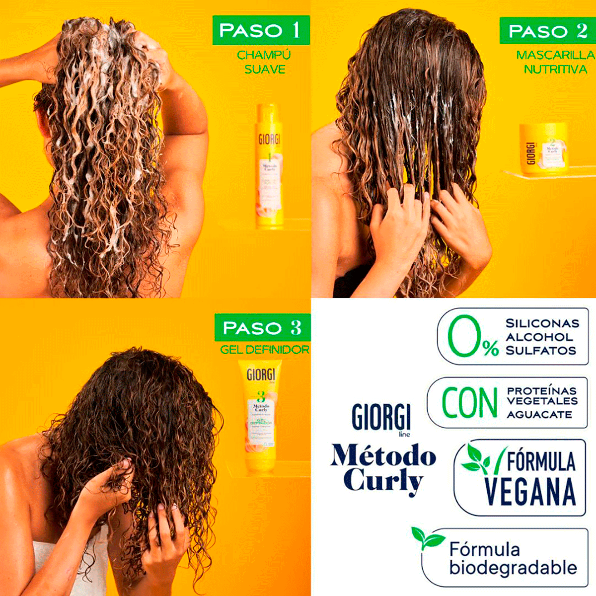 CHAMP&Uacute; SUAVE METODO CURLY 350 ML.