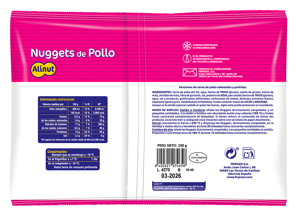 NUGGETS 230 G.