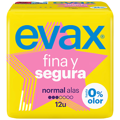 COMPRESA CON ALAS FINA Y SEGURA NORMAL, 12 UDS.