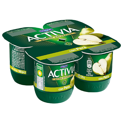 YOGUR CON PERA 120 G. PACK 4