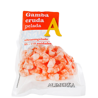 GAMBA CRUDA PELADA 225 G.