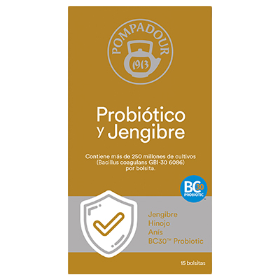 INFUSI&Oacute;N PROBI&Oacute;TICO Y JENGIBRE 15 SOBRES