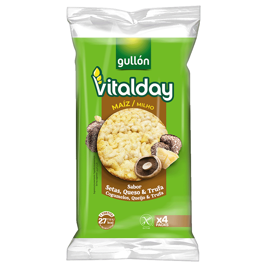 TORTITAS DE MAIZ SETAS, QUESO Y TRUFA 25,7 G. PACK 4